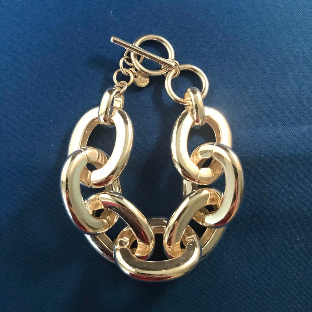 Vintage Lydell NYC Silvertone Chunky Bracelet